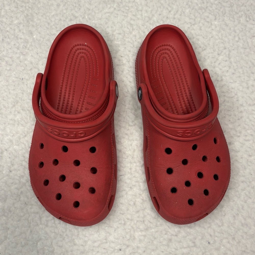 Crocs Adult Unisex Red Classic Rubber Clogs